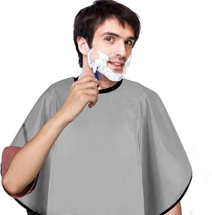 Short Barber Cape, Waterproof Nylon Salon Hair Cutting Cape, Makeup Artist Cape for Hair Dye, Comb-out, Styling, Shampoo