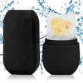 Ice Roller for Face and Eye, Upgraded Ice Face Roller Facial Beauty Ice Roller Skin Care Tools, Ice Facial Roller Gua Sha Face Massage, Silicone Ice Mould for Face Beauty Remove Fine Lines (Black)