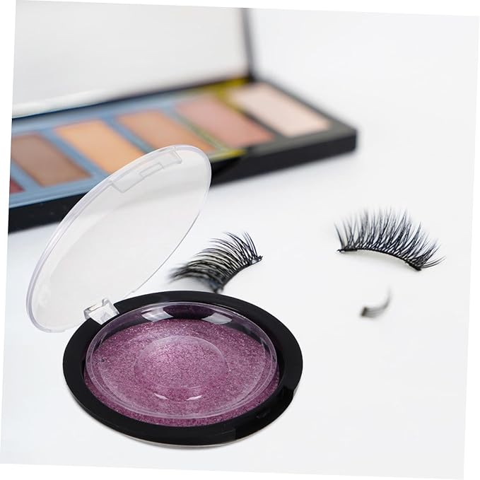 5pcs Round Faux Lash Box Durable Eyelash Case for Organized Storage of False Eyelashes Portable and Compact Design for Travel and Daily Makeup Use
