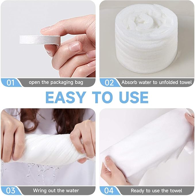 11.8in x 21.3 in Compressed Towels Thicker Style Magic Disposable Face Compressed Towel, Portable Washcloth Reusable for Travel Home, Outdoor Sports, Beauty Salon