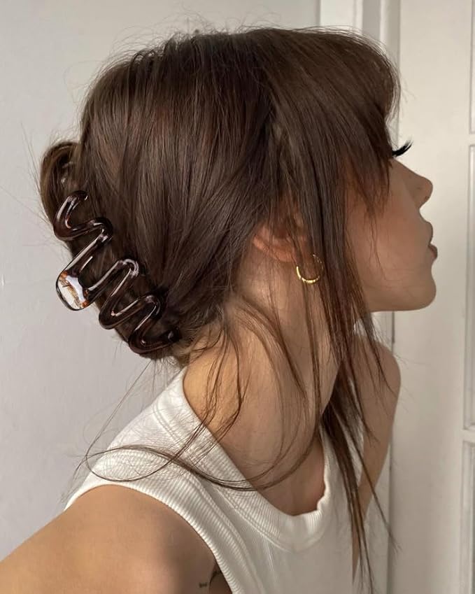Claw Clips for Women 4Pcs Wavy Hair Clips for Thick Hair Non Slip Hair Clip Claw for Women's Hair Cute Hair Accessories