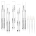 5 pack 5ml Transparent Twist Pen for Cuticle Oil Applicator, Empty Nail Oil Pen with Brush Tip, Eyelash Growth Liquid Tube, Cosmetic Lip Gloss Container (5x)