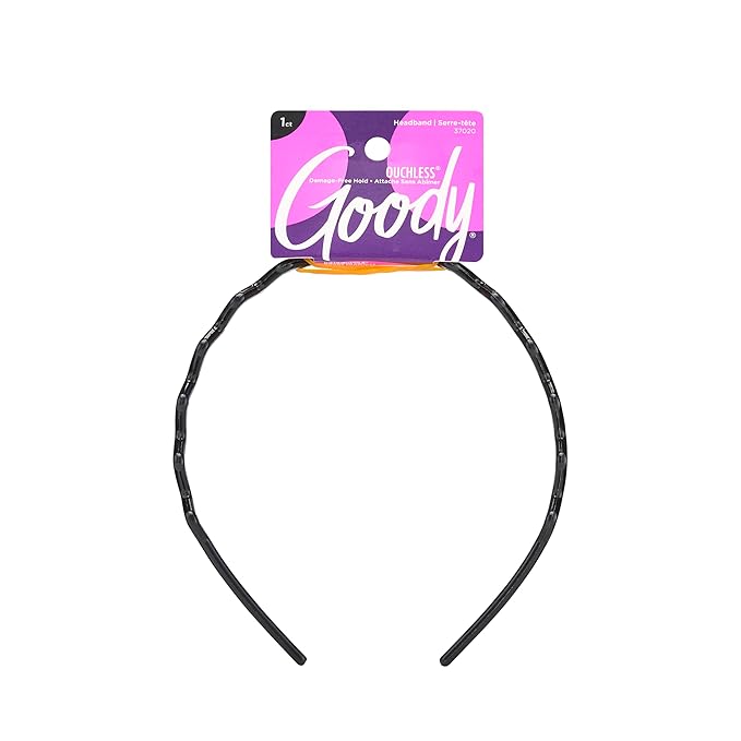 Goody Ouchless Headband For All Hair Types - Zigzag Tooth - Comfort Fit for All-Day Wear - Beautiful Design for Instant Style - Pain-Free Hair Accessories for Women, Men, Boys & Girls
