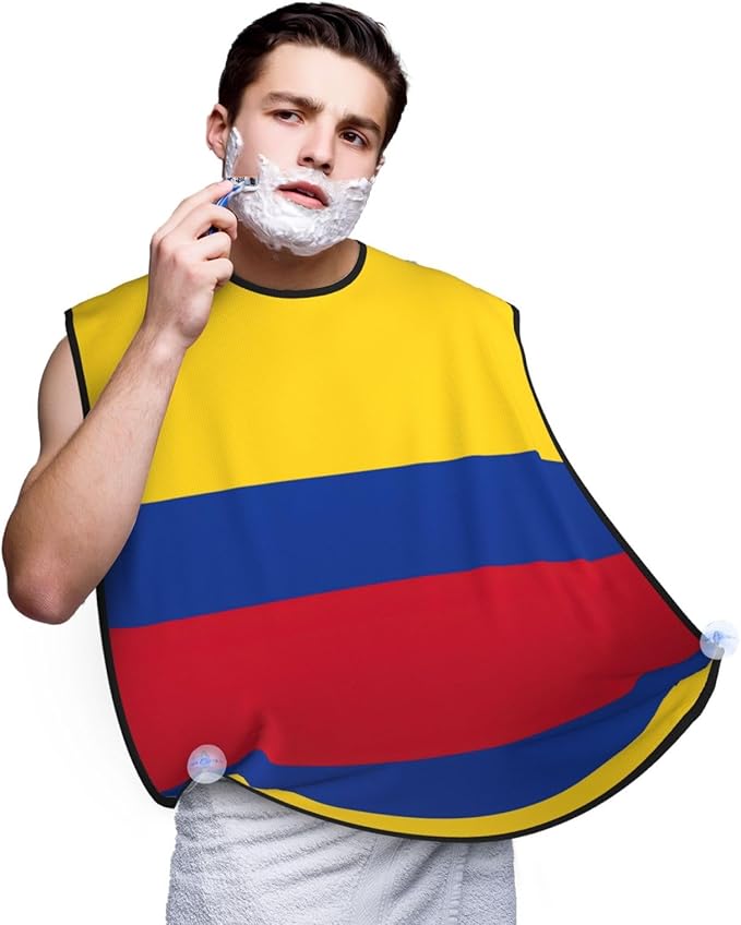Flag Of Georgia Print Beard Bib Shaving Apron, Beard Hair Trimming Cape Gift For Dad