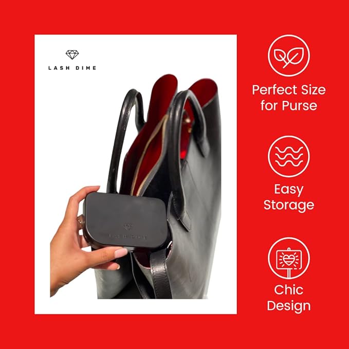 3 Tier Eyelash Case - Holder, Easy to Open Lash Storage Case, Lash Case Perfect for Travel, Eyelash Holder Organizer, False Eyelash Case, Mirror Included