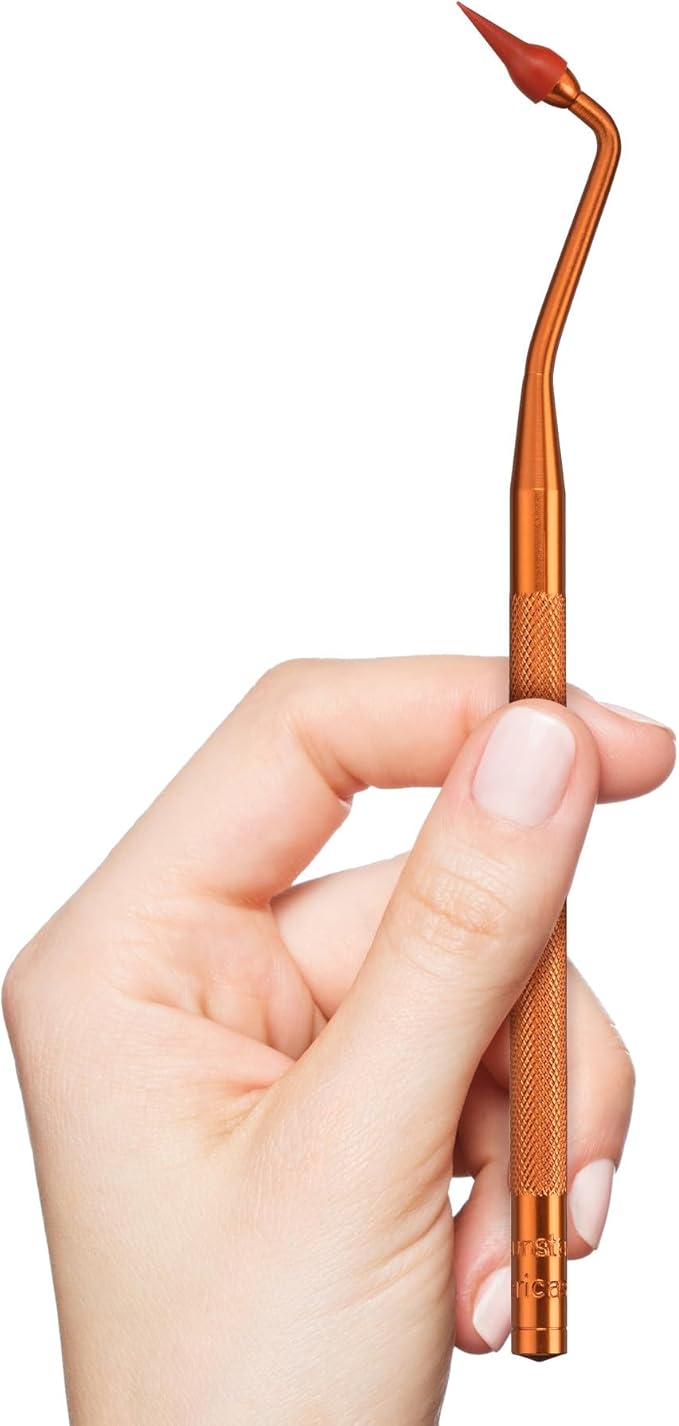 GUM Stimulator Permanent Handle - 1 Rubber Tip Included - Long Handled Massager Remove Plaque & Promote Health, 1 Count