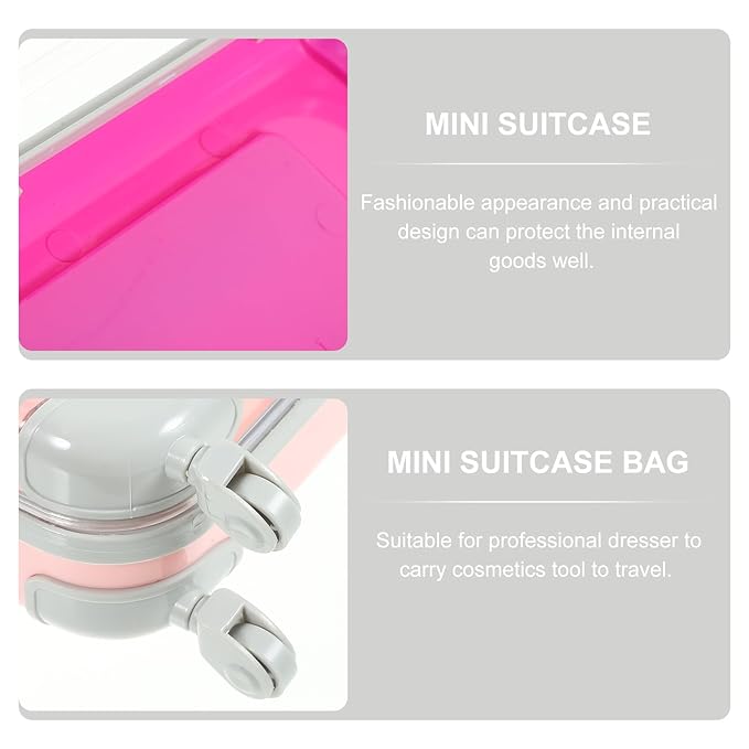 LUOZZY 4pcs Fake Eyelash Organizer Case False Eyelashes Storage Box Mini Suitcase Lashes Organizer Makeup Container Luaage Box for Women Travel