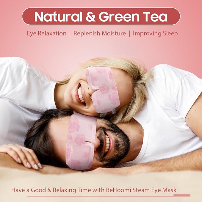 30Packs Steam Eye Mask, Heated Eye Mask Warm Compress for Eyes, Self Heating Disposable Steam Mask for Home Sleep, Spa, Travel Essentials & Relaxation Gifts, Stocking Stuffers (Rose)