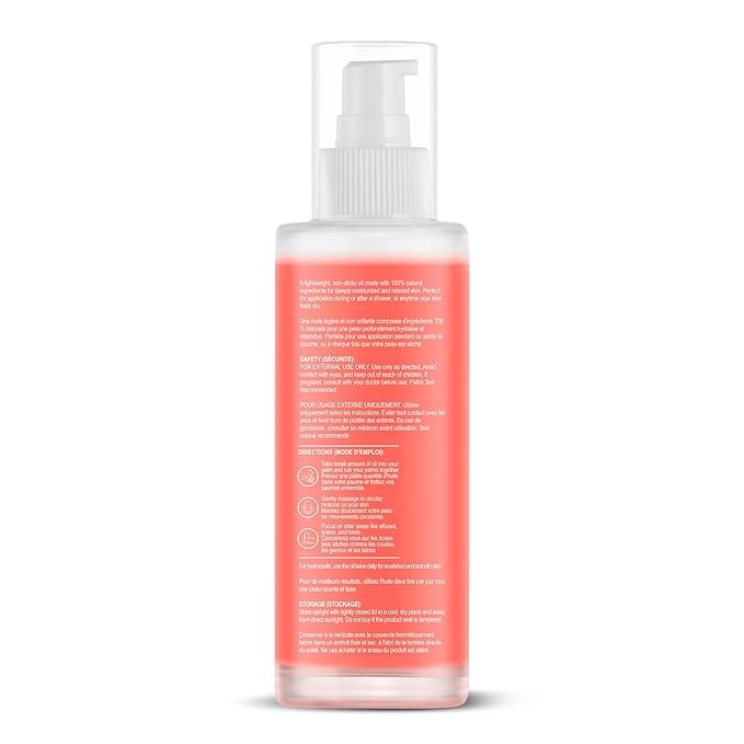 Majestic Pure Moisture Bloom Body Oil -100% Pure & Natural with Cocoa Butter, Rosehip, Vitamin E - After Shower Body Oils for Women and Men - Scented, Radiant, Firming Massage Oil - 3.4 Fl Oz