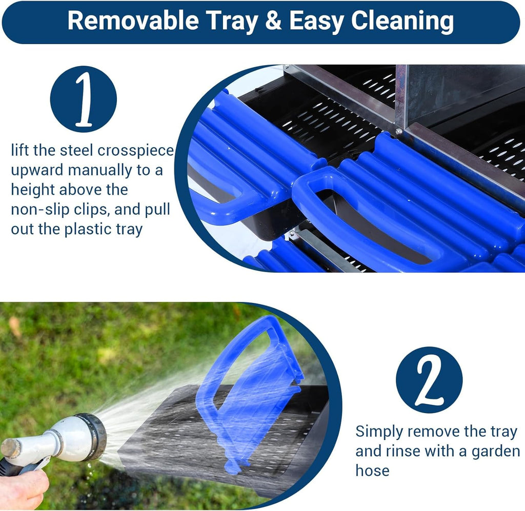 Chicken Nesting Box, 10 Hole 2 Layer Hen Nest Boxes with Legs, Roll Away Eggs Laying Boxes,Cleanable Pull Out Hen Roosting Boxes