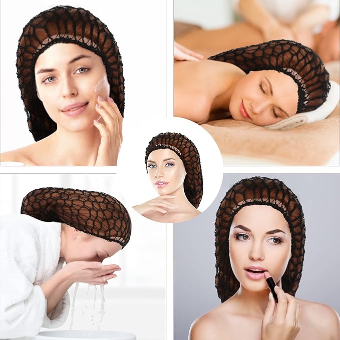 Mesh Rayon Knit Snood Hat Crochet Hair Wraps Sleep Cap Large Hair Cover Ornament Accessory