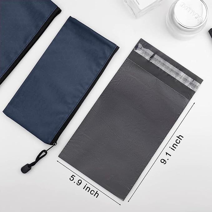 Sanitary Napkin Disposal Bags, Feminine Personal Disposal Bags, 200pcs Gray Opaque Bags and 2pcs Dark Blue Sanitary Napkin Storage Bags for Sanitary Disposal, Tampons, Pads, and Liners