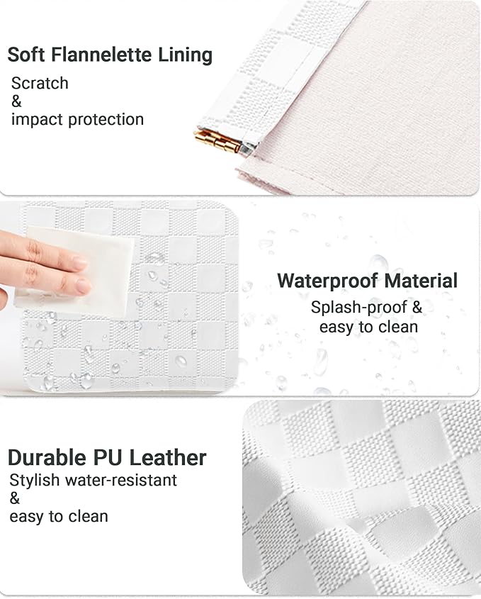 2 PC Small Makeup Bag for Purse, Lipstick Holder & Purse Organizer Pouches, Waterproof Faux Leather Cosmetic Bag, Slim Travel Makeup Pouch for Women Daily & Travel Essentials