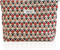 Wudygirl Cute Makeup Bag for Women - Travel Cosmetic Bag with Zipper Makeup Pouch Floral Make up Organizer Handbag Aesthetic (Boho Floral)