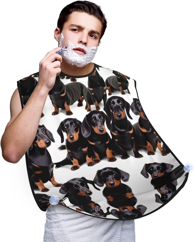 Tropical Fruit Pineapple Print Beard Bib Shaving Apron, Beard Hair Trimming Cape Gift For Dad