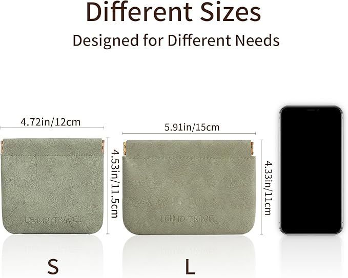 RIGHT AWAY 2 PCS Small Makeup Bag for Purse,Mini Cosmetic Organizer Make Up Bag for Women,Squeeze Coin Purse Pouch,Portable Tiny Makeup Pouches for Cosmetic Accessories,Lipstick, Jewelry, Card, Coins