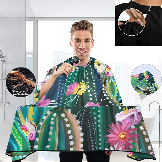 visesunny Professional Barber Cape Polyester Hair Cutting Salon Cape Apron Anti-Static Beard Bib Grooming Apron