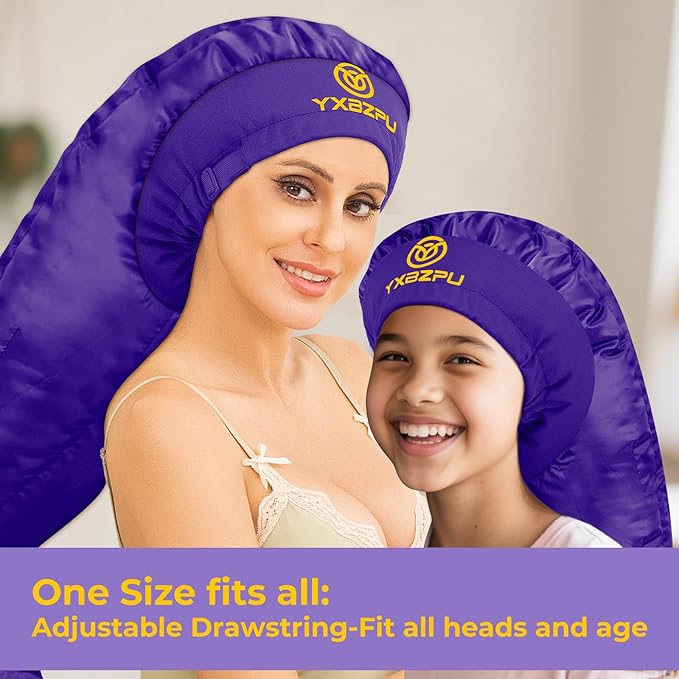 Bonnet Hair Dryer,Hooded Hair Dryer Attachment, Dryer Hooded Diffuser Cap for Curly,Speeds Up Drying Time,Safety Deep Conditioning at Home(Purple)