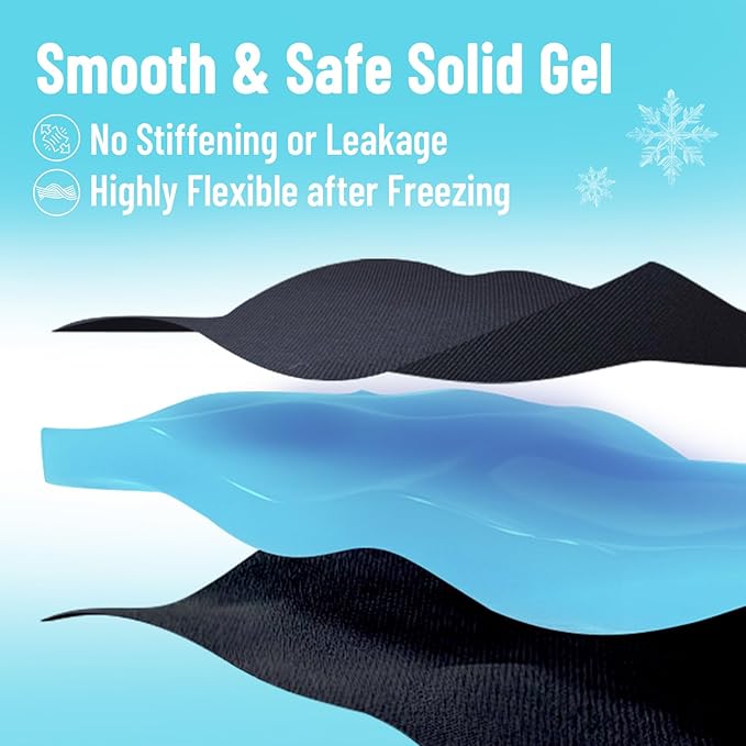 Cooling Eye Mask, Cold Eye Mask for Puffiness, Reusable Ice Eye Masks for Dark Circles And Puffy Eyes, Relieve Your Migraines and Headaches with Gel Eye Masks Therapy, Long-Lasting Comfort, Black