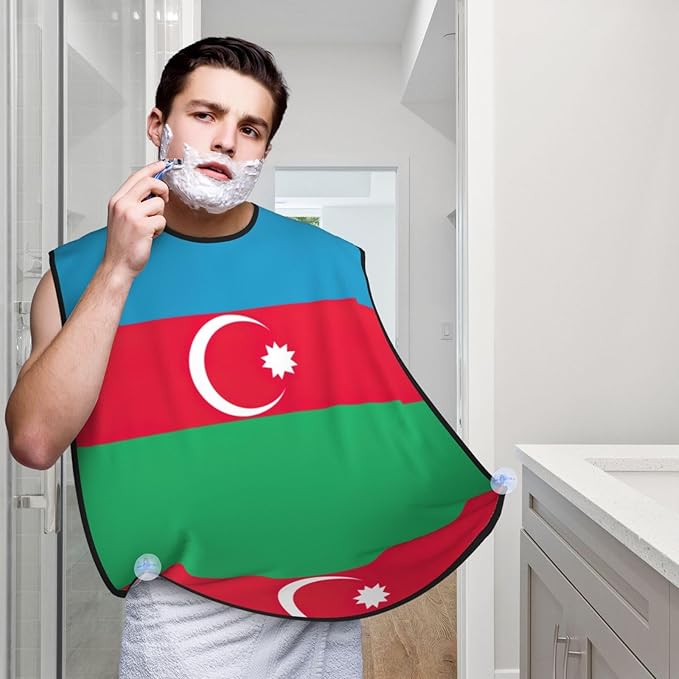 Flag Of Bangladesh Print Beard Bib Shaving Apron, Beard Hair Trimming Cape Gift For Dad