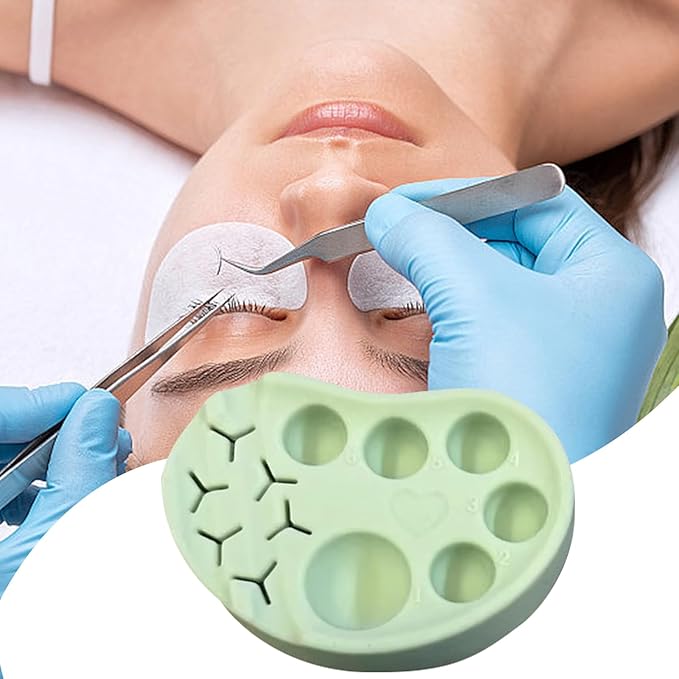 Makeup Mixing Palette - Eyebrow treatmentt Palette, Reusable Silicone Lash Lift Palette, Brow and Eyelash Lifting Lotion Tray, Multifunctional Silicone Makeup Palette for Lash Lift and Brow Treatments