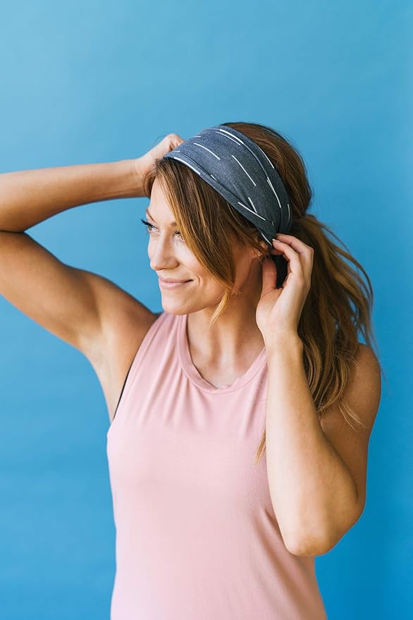 Maven Thread 4" Wide Workout Headbands for Women (2 Pack) – Non-Slip Sweatbands for Gym, Running & Yoga