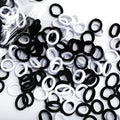 BAOLI 200PCS Cotton Toddler Hair Ties for Girls and Kids, Seamless Baby Hair Bands and Ties, Small Elastics Ponytail Holders,1 Inch in Diameter, Black and White by BAOLI