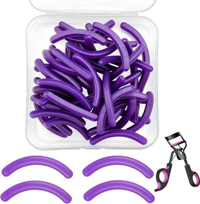 36Pack Purple Compatible with Kaasage Eyelash Curler Refills, Silicone Rubber Eye lash Curlers Refill Compatible with Kaasage Eyelash Curler.