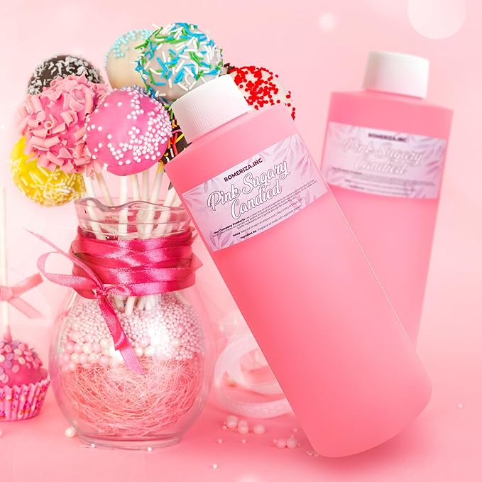 Pink Sugary Candied Natural Fragrance Body Oil - Luxury Scented Body Oil Perfume- Women’s Scented Oil - Long Lasting Perfume - Uncut Fragrance Oil in Plastic Bottle 2 Fl Oz (Pack of 1)