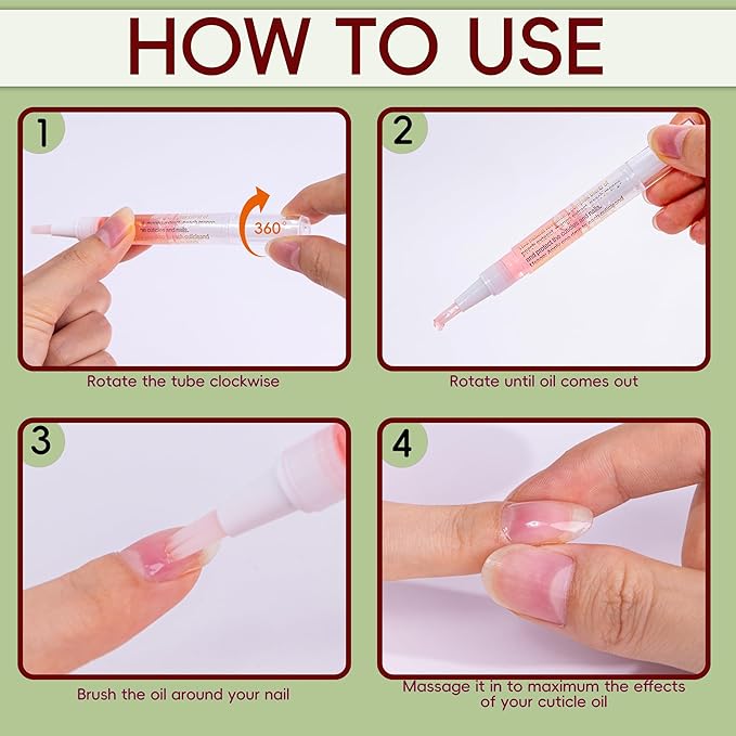 3PCS Cuticle Oil for Nails,Cuticle Oil Pen for Nail Care, Nail Cuticle Oil with Nail File,Cuticle Softener for Damaged Nails,Cuticle Kit for Natural Nails,Nail Oil Pen for after Manicure(Mixed Scents)