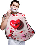 Valentine'S Day Print Beard Bib Apron For Men, Beard Hair Catcher For Men Shaving Trimming,Beard Cape Cloth
