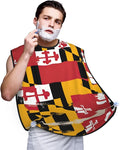 Maryland Flag Print Beard Bib Shaving Apron, Beard Hair Trimming Cape Gift For Dad