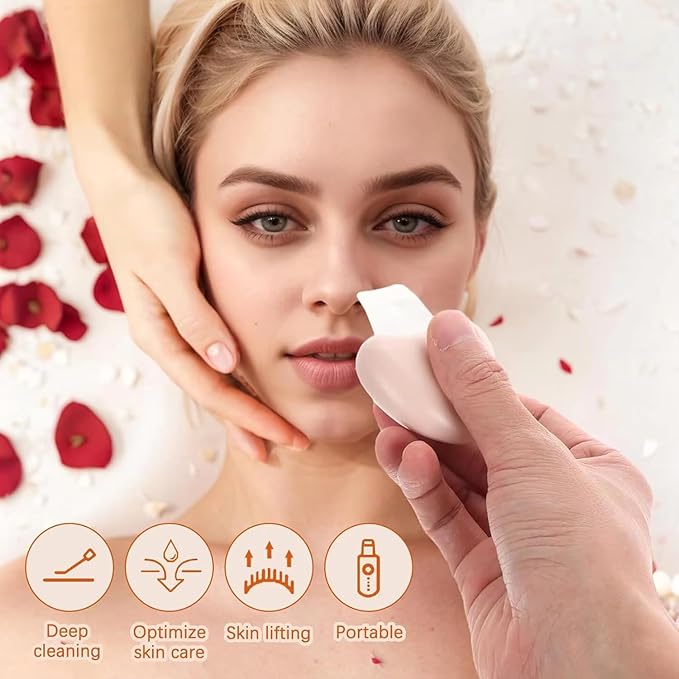 1 Pcs Blackhead Remover Tools, Silicone Face Scraper for Deep Cleansing, Nose Blackhead Remover for Women Men - Heart-Shaped - Beige