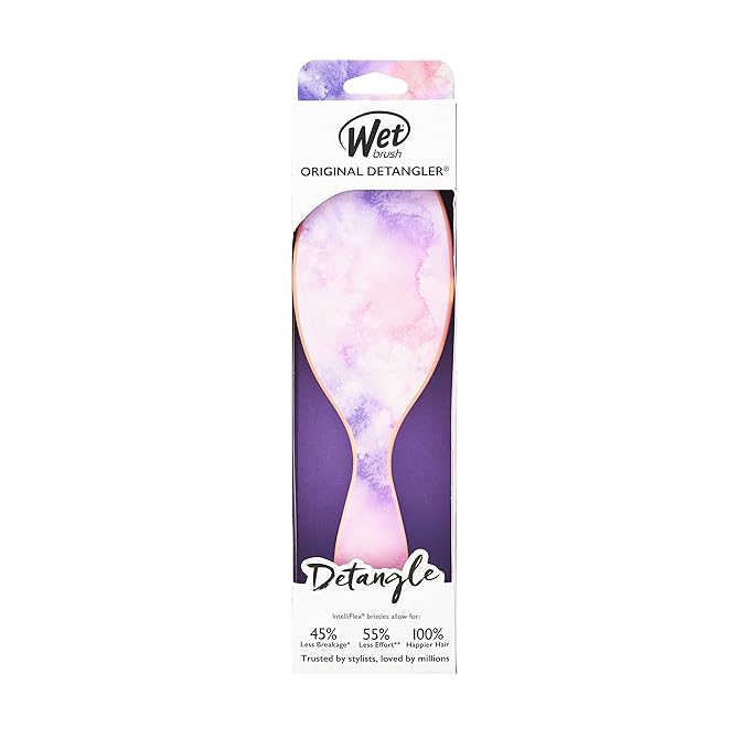 Wet Brush Original Detangler Hair Brush, Color Wash, Watermark, Ultra-Soft IntelliFlex Bristles - Detangling Hairbrush Glides Through Tangles For Wet, Dry & Damaged Hair, Women & Men