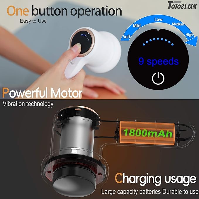 Electric Cellulite Massager – Body Sculpting Machine with 8 Massage Heads, Lymphatic Drainage & Skin Tightening for Belly Stomach Leg, Lipo Roller Massager After Surgery, Adjustable Speed.