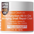 SeoulCeuticals Large 4oz 97.5% Snail Mucin Moisturizer Cream Korean Skin Care Day & Night Snail Repair for Face - K Beauty Anti Aging Facial Skincare