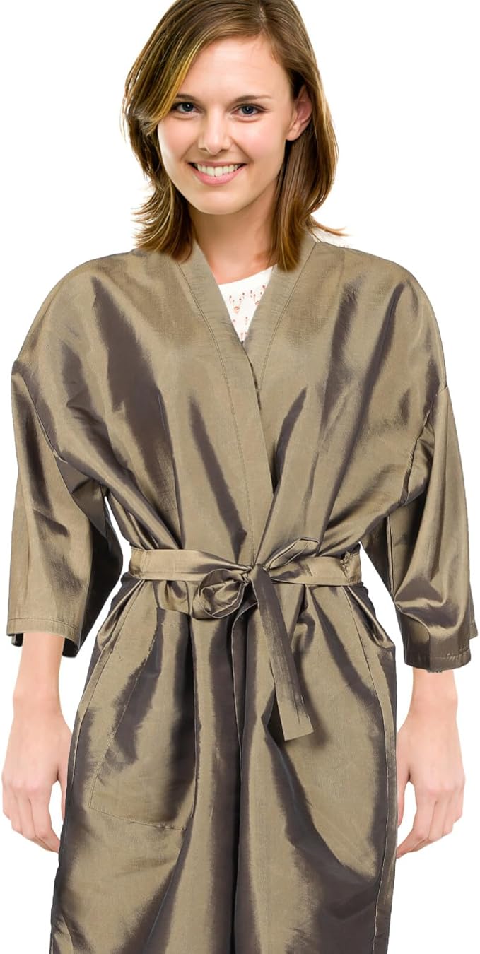 Hairdressing Client Gown Cape for Beauty Salon Barber Shop Comfortable Easy to Clean Hair Cutting Cape for Home Use Stylish Gold