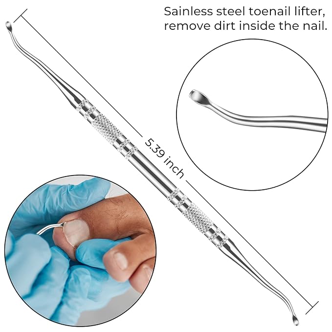 JTIEO 9PCS Toenail Clippers Toe Nail Clippers Podiatrist Toenail Clippers Toenail Clippers for Thick Nails Toe Nail Kit Stainless Steel Toenail Clipper Ingrown Toenail Tool Toe Nail Kit (Silver)