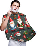 Yellow Flowers Butterflies Print Beard Bib Shaving Apron, Beard Hair Trimming Cape Gift For Dad