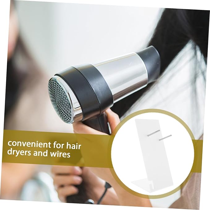Hair Dryer Holder Wall Mounted Bathroom Hair Tool Organizer Storage Rack for Blow Dryers and Styling Tools White
