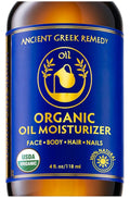 Ancient Greek Remedy Body Oil - Organic After Shower Face Oil & Body Moisturizer for Dry Skin - Almond, Jojoba, Olive, Lavender, Vitamin E Oils - Natural Clean Facial Skincare for Women & Men 4 oz