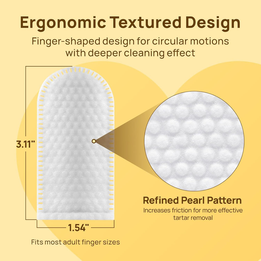 HICC PET Teeth Cleaning Wipes for Dogs & Cats, Vet-Recommended Remove Bad Breath & Plaque & Tartar Buildup Dog Finger Toothbrush Wipes, No-Rinse Dog Tooth Brushing Kit Gentle Cleansing & Gum Care