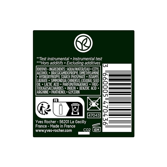 Yves Rocher Restoring Conditioner - Repair | Detangling Balm to Hydrate & Strengthen Hair|6.7 fl oz