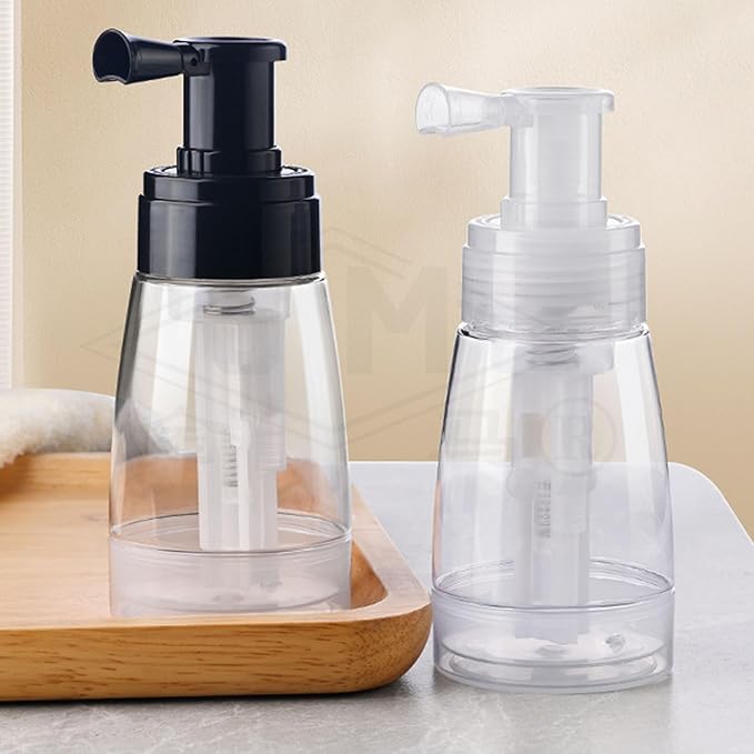 Aethland Powder Spray Bottle for Dry Shampoo, 2pcs Talc and Powder Applying Bottle, Refillable Hair Fiber Applicator for Hair Salon, Cleaning, Plants, Misting & Skin Care (180ml+180ml)