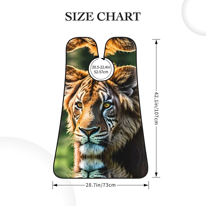 African Animals Print Beard Bib Apron For Men, Beard Hair Catcher For Men Shaving Trimming,Beard Cape Cloth