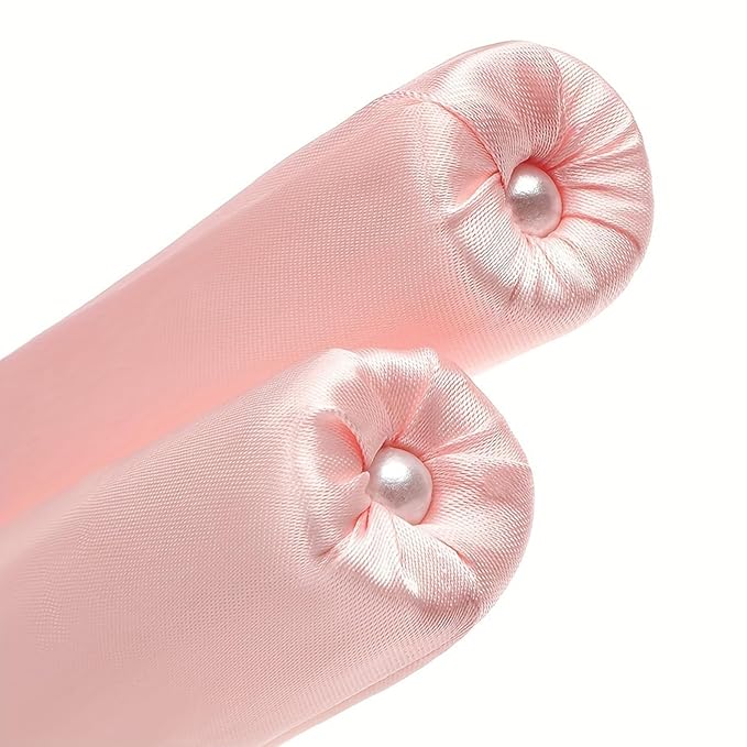 Satin Heatless Curling Rod-Heatless Curls Overnight – Hair Rollers & Hair Curlers to Sleep In – Hair Rollers for Blowout Look Long Hair – No Heat Damage, Comfortable for Night Use (Pink suit)