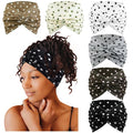 Tobeffect 7 Inches Polka Dots Headbands for Women, Extra Wide Fashion Turban Headband for Women's Hair, Large Thick Hairbands Bandana Head Band Accessories for Wig, Workout, Yoga, Sports
