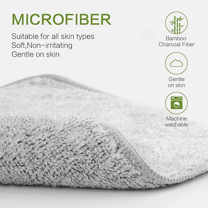 SINLAND Microfiber Face Cloths Highly Absorbent Washcloths Soft Feel Fingertip Towels Multi-Purpose Wash Cloths for Bathroom, Gym, Hotel, Spa and Kitchen, 12Inch x 12Inch