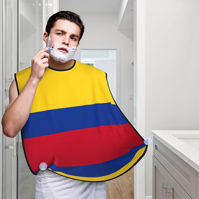 Flag Of Georgia Print Beard Bib Shaving Apron, Beard Hair Trimming Cape Gift For Dad