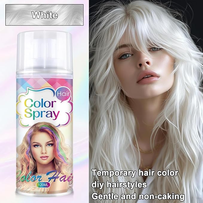 Temporary Hair Color Spray, Blue One-Time Use Hair Color Dye for Women and Kids, Disposable Natural Hair Strong Style Hair Dye-On 1-Day Washable for Cosplay Party DIY,Christmas Party, Halloween